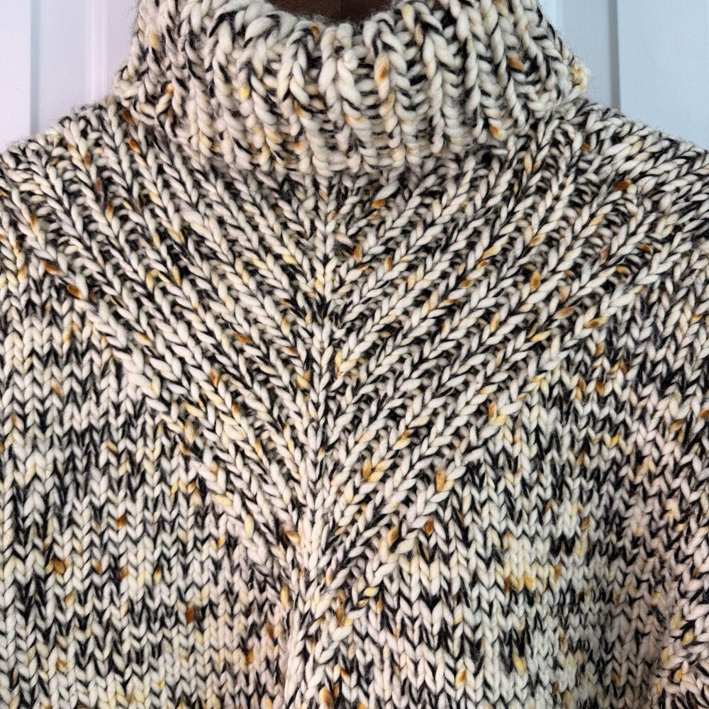 A.L.C. 100% Merino Wool Chunky Knit Turtleneck Sweater XS/S Marled